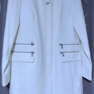 WOMENS LIGHTWEIGHT COAT PARTIALLY LINED SIZE LARGE BEAUTIFUL ACCENT HARDWARE